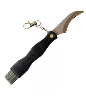 Zakmesje met zaklamp voor paddenstoelen, zwarte handgreep ⚔️