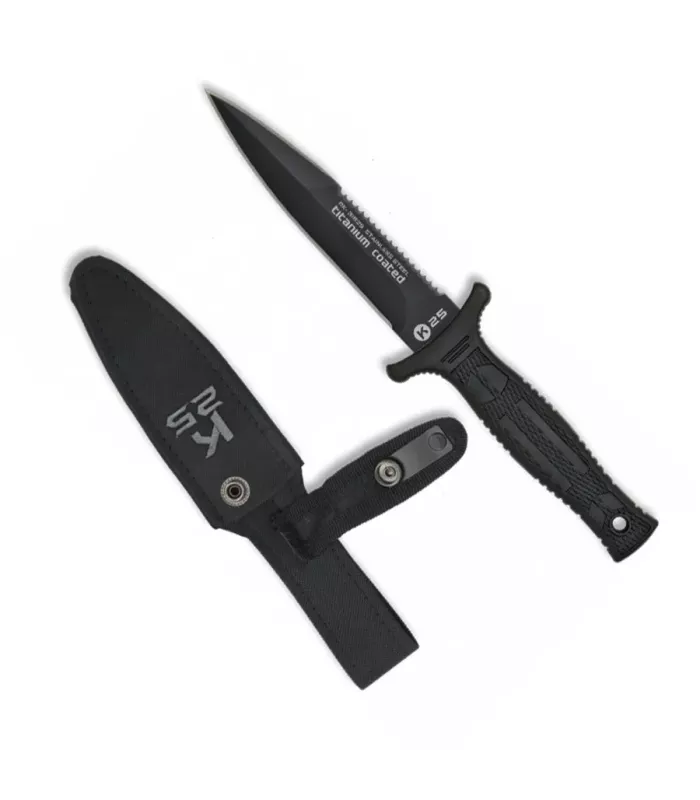 Tactisch mes met schede, lemmet 12,5 cm. ⚔️