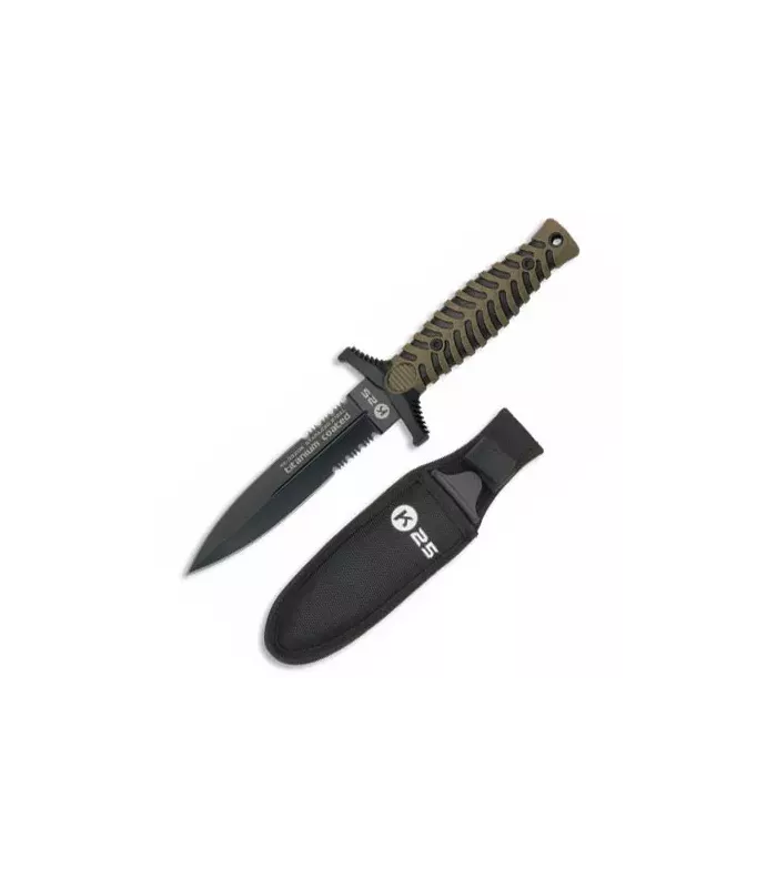 Cuchillo K25 con baño de titanio (24 cm.) ⚔️