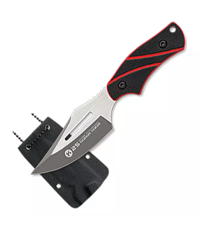 Faca de marinheiro G-10 Vermelho-Preto marca K25 (13,5 cm.) ⚔️