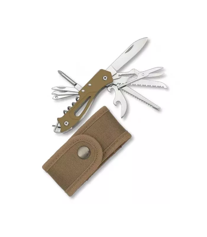 Coyote multi-tool pocket knife with sheath ⚔️
