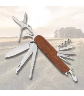 Multi-purpose Albainox knife with wooden handle (15.5 cm.) ⚔️