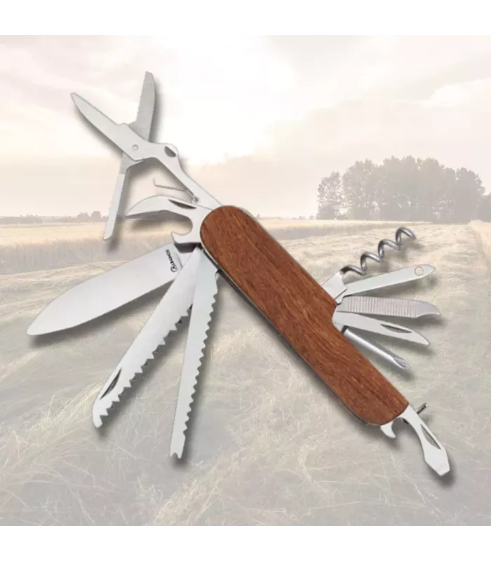 Multi-purpose Albainox knife with wooden handle (15.5 cm.) ⚔️