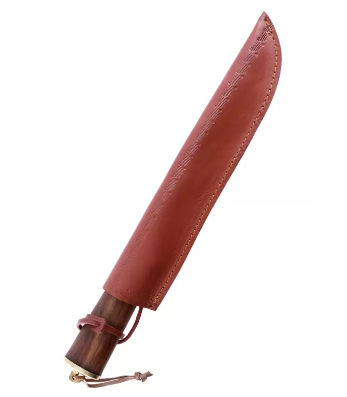 Cuchillo largo medieval con funda de cuero ⚔️