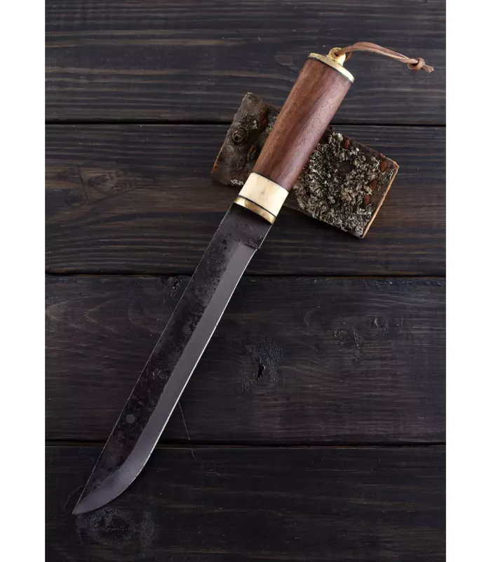 Cuchillo largo medieval con funda de cuero ⚔️