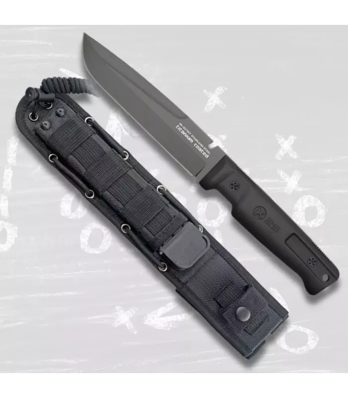 Taktisches Messer K25 mit schwarzem Gummigriff (28,2 cm.) ⚔️