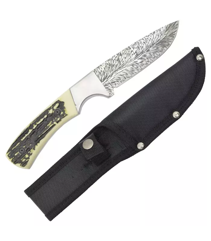 Abenteuermesser, Griff aus Geweih und Gürtelholster ⚔️