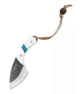 Rivblå Skinner-micarta kniv ⚔️