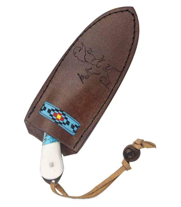 Rivierblauwe Micarta Skinner-mes ⚔️