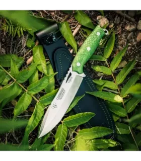Couteau Kayman, juma verte et étui en cuir ⚔️