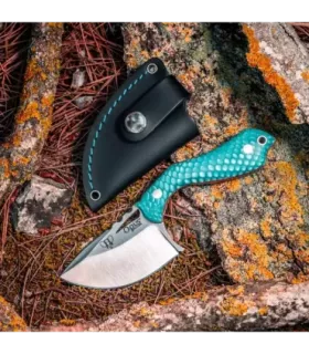 Pyrana-Messer, blauer Juma und schwarzes Lederetui ⚔️