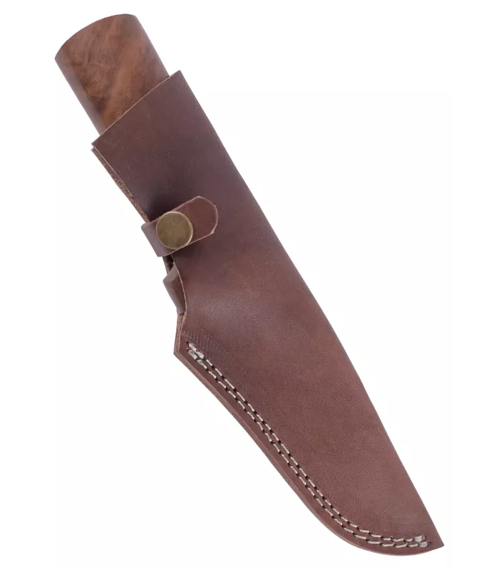 Outdoor-Messer aus Stahl mit Lederscheide (23 cm.) ⚔️