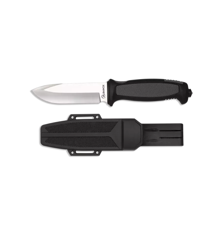Taktisches Messer Marke Albainox schwarz-grau - 22,50 cm. ⚔️
