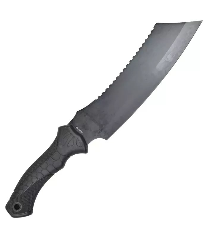 Messer Marke SCK mit gezahntem Rückenschliff, mit Scheide (39 cm). ⚔️
