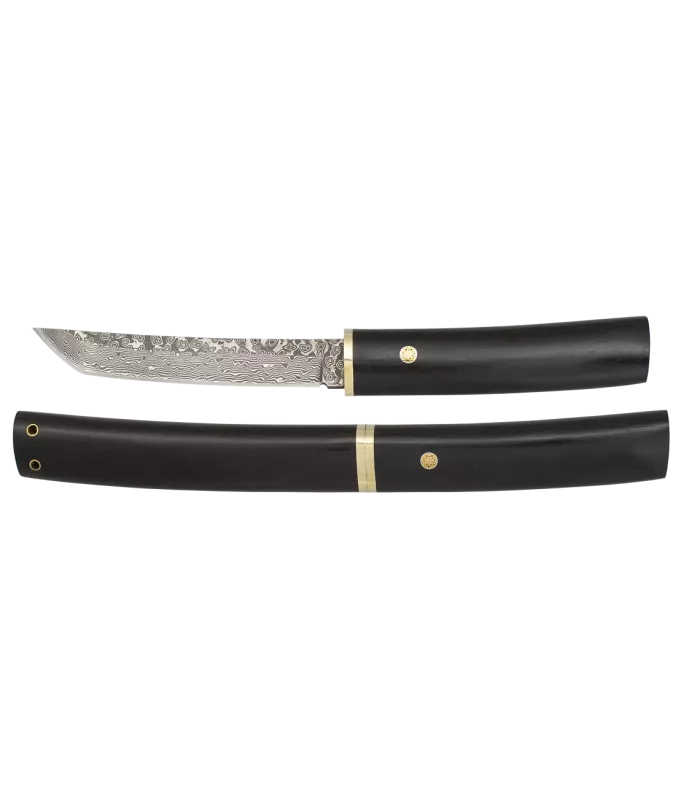 Faca de Aço Damasco, 73 camadas (21,70 cm.) ⚔️
