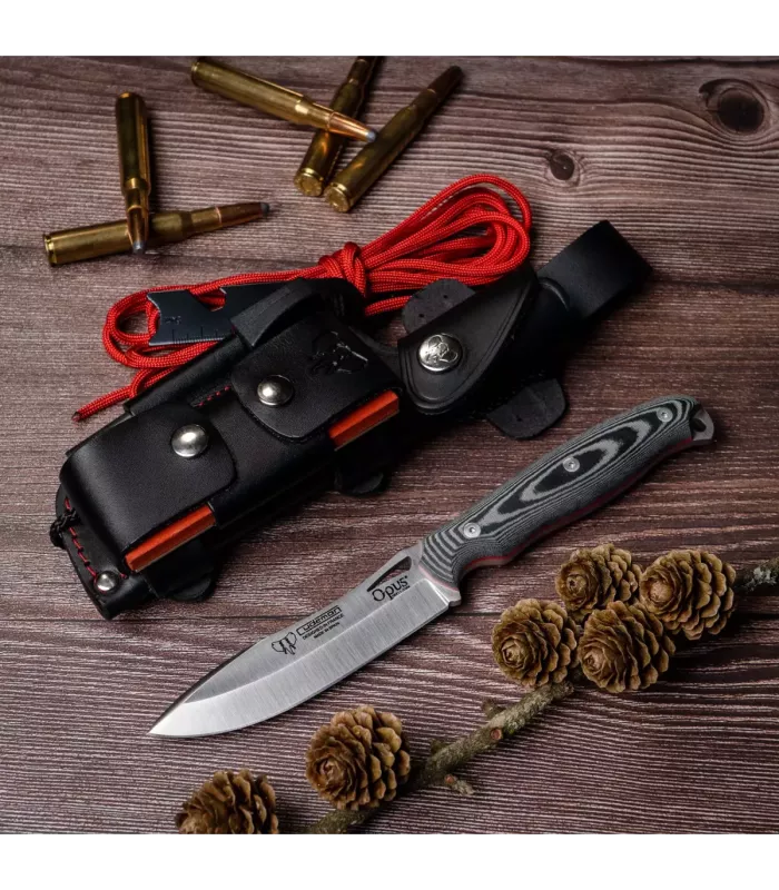 Cudeman Ness Wolf Messer mit schwarzem Micarta, KOMPLETT ⚔️