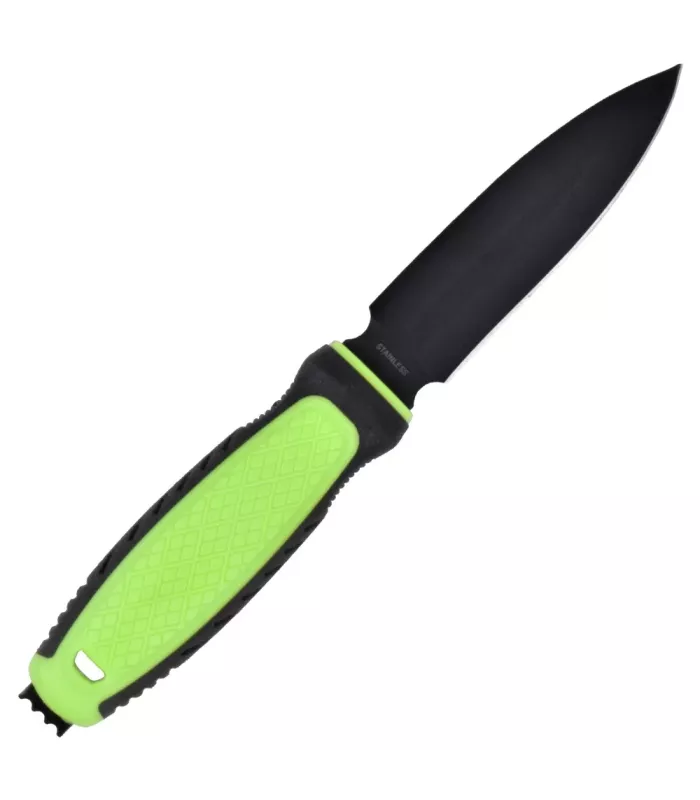 Schwarz-grünes Abenteuermesser mit einseitiger Klinge SCK (23,5 cm.) ⚔️