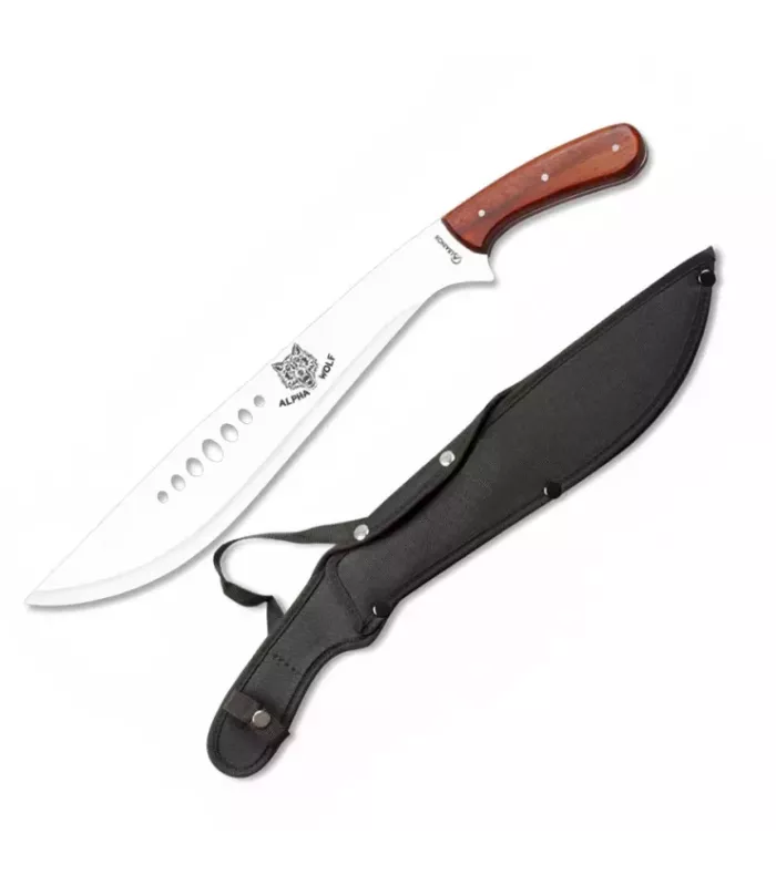 Machete taglia-canne Alpha Wolf con lama normale traforata ⚔️