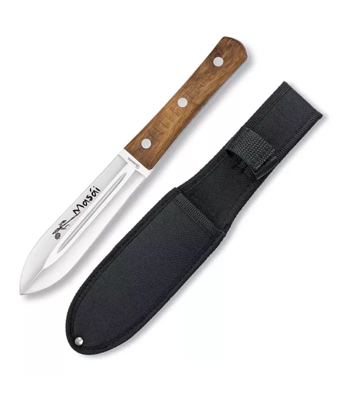 Cuchillo Masai de Albainox con doble filo, hoja 14 cm. ⚔️
