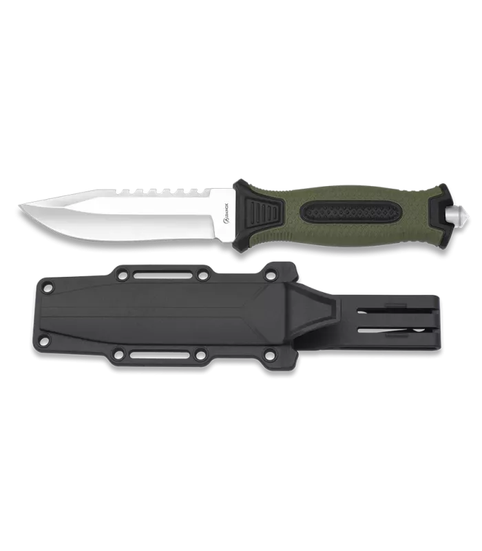 Militair mes met ABS-Rubber handvat en vaste schede ⚔️