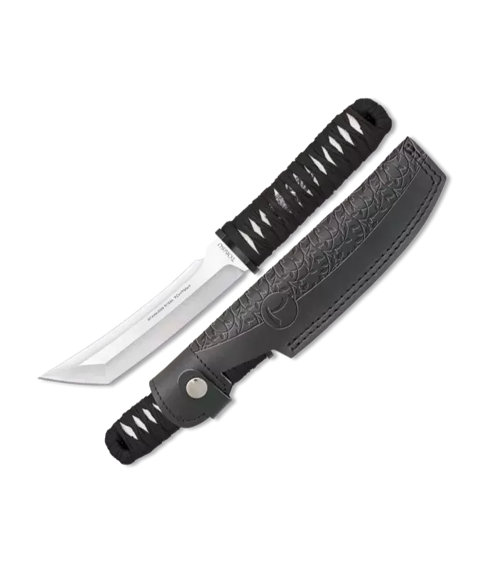 TOKISU-Messer mit Lederscheide, Klinge 15 cm. ⚔️