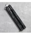 Black butterfly knife Third, stainless steel polished blade (12.3 cm.) ⚔️