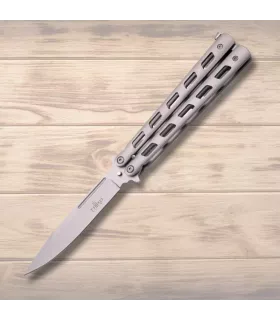 Butterfly-Messer Third, Klinge aus satiniertem Edelstahl (12 cm). ⚔️