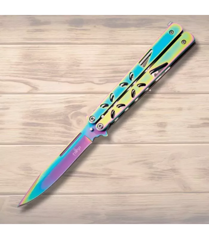 Navaja mariposa rainbow Third, hoja 11,5 cm. ⚔️