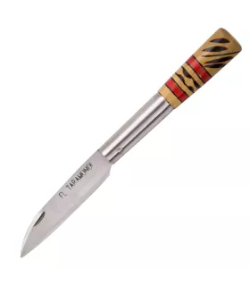 Canivete Artesanal Taramundi, madeira de buxo decorada (16,3 cm.) ⚔️