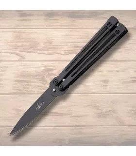 Schwarzes Butterfly-Messer Dritter, schwarzes Blatt 7,5 cm. ⚔️