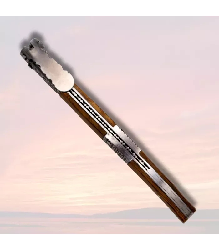 Couteau arabe à carraca de la série Soie Ambre (28,8 cm). ⚔️