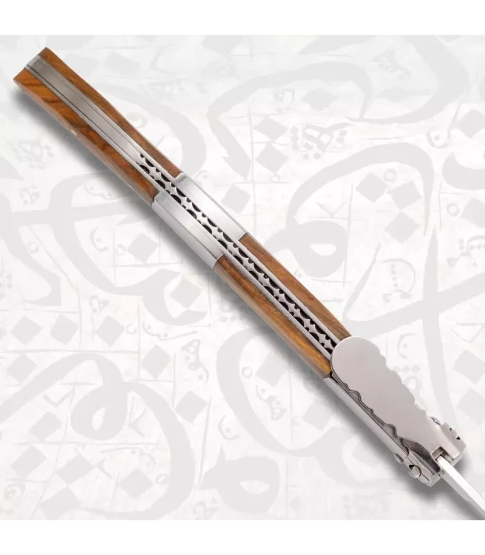 Canivete árabe de carraca série Seda Âmbar, cabo de oliva ⚔️