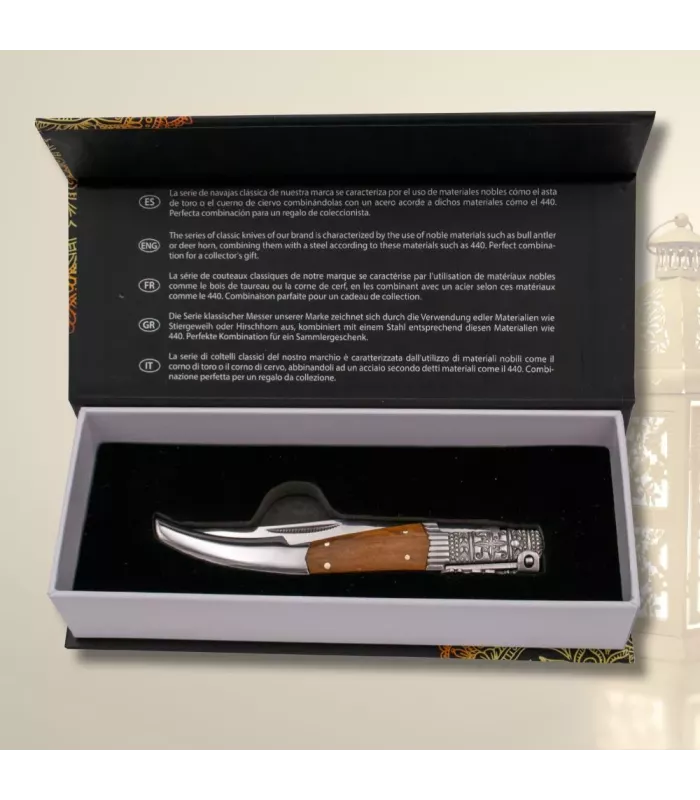 Navaja de Carraca serie Ámbar, mango olivo ⚔️