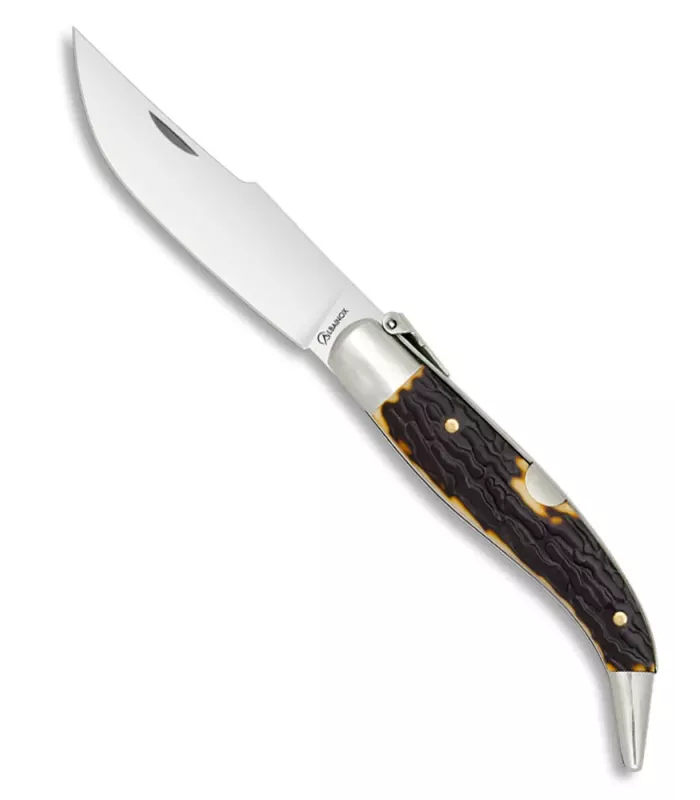 Navaja carraca Albainox Teja acero al carbono imitación asta (8.20 cm.) ⚔️