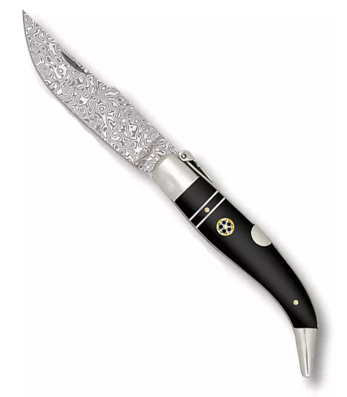 Couteau à cliquet Albainox modèle Teja Damasco (8,20 cm). ⚔️