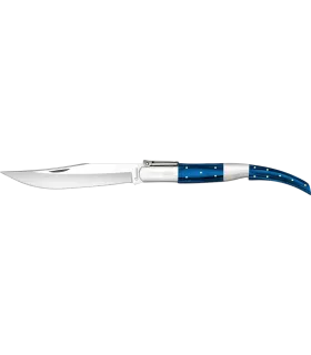 Arabische zakmes carraca, handvat van blauw hout (blad, 21,8 cm.) ⚔️