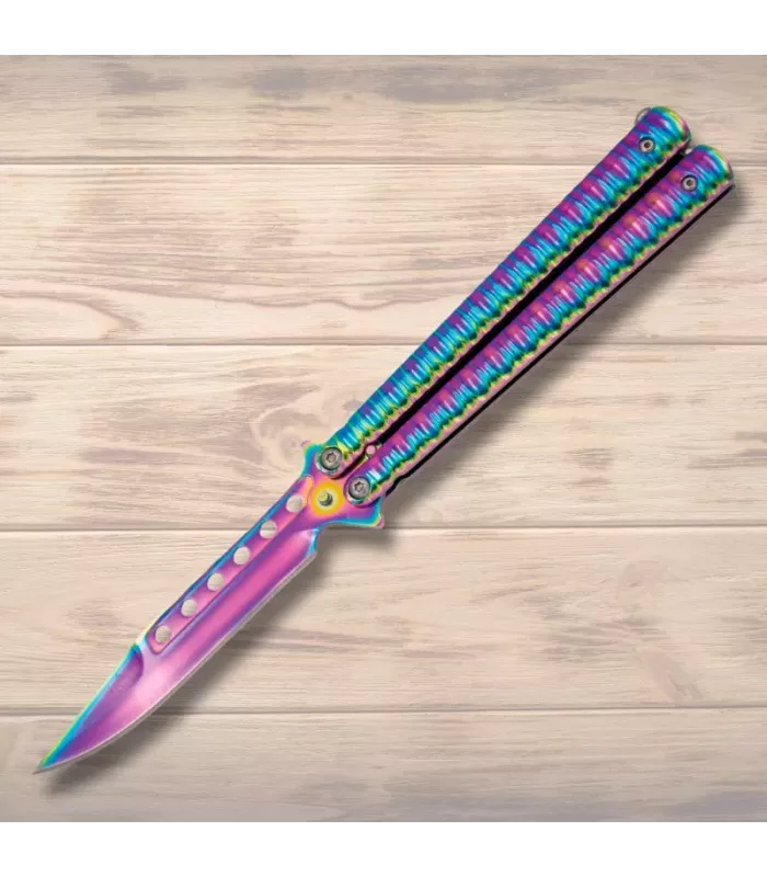 Navaja de abanico Rainbow Third, hoja 11,5 cm. ⚔️