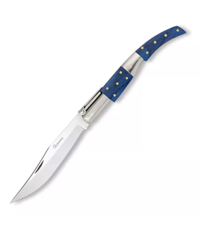 Arabic knife, type carraca, blue stamina handle, 8.2 cm blade. ⚔️