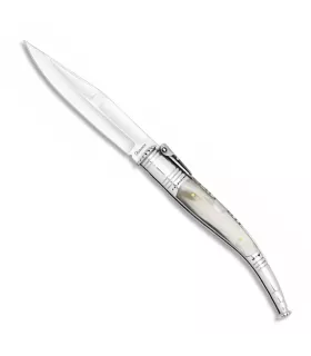 Couteau serrano à manche en corne de taureau à cliquet ⚔️