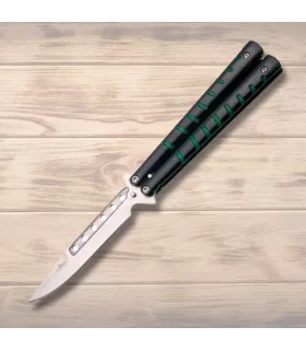 Coltello a ventaglio nero-verde Terzo, lama di 11,5 cm. ⚔️