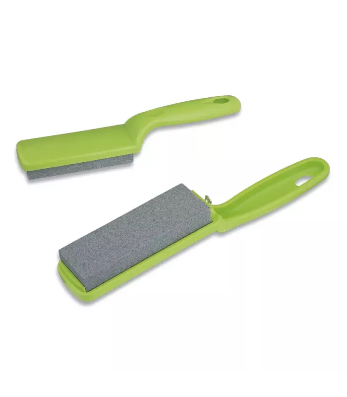 Piedra de afilar con mango ABS verde (22,2 cm.) ⚔️