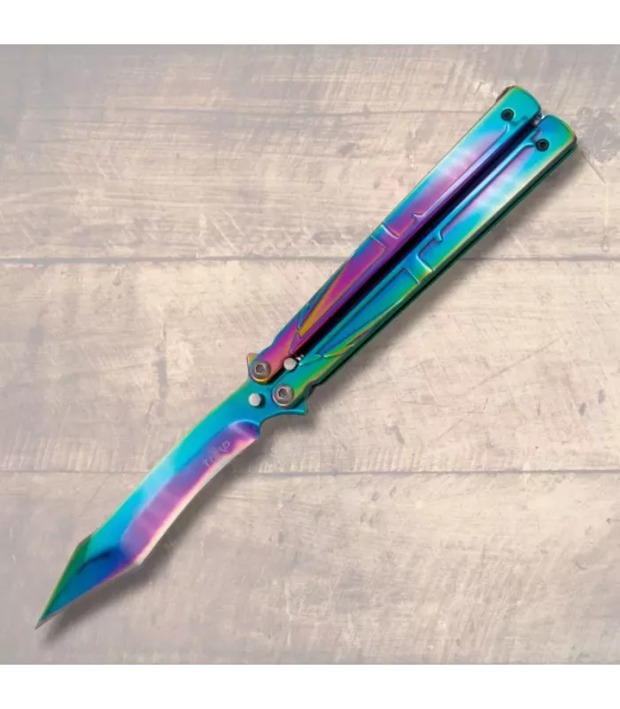 Canivete de leque Third Rainbow, lâmina de aço 420 12,6 cm. ⚔️