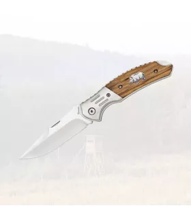 Couteau de camp Albainox décoré avec un sanglier (19,70 cm.) ⚔️