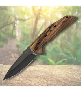 Albainox veldmes met zebra-hout (20,3 cm.) ⚔️