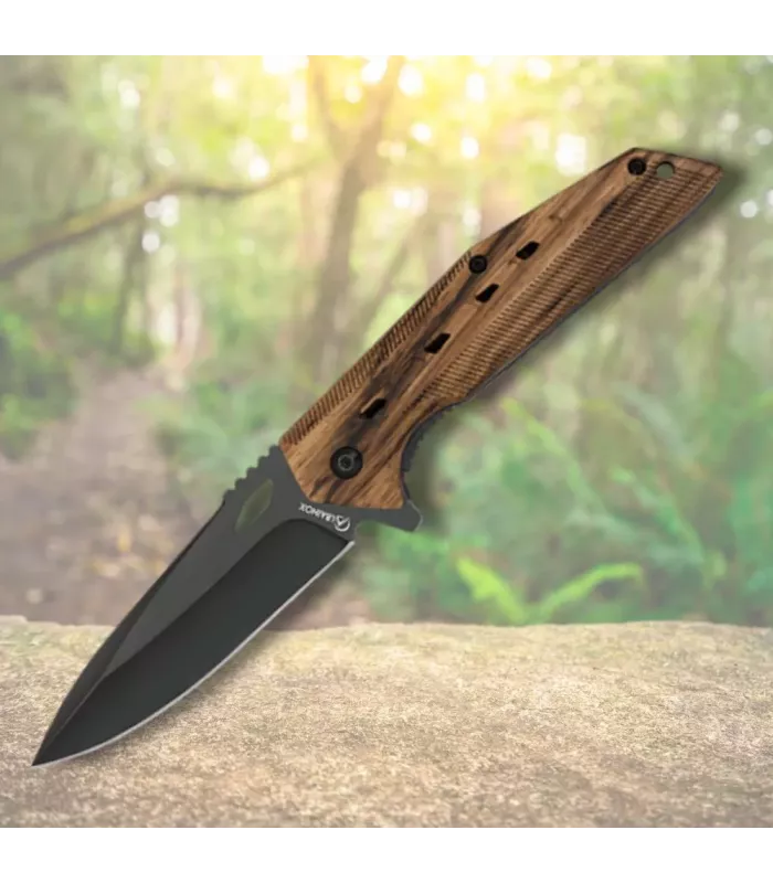 Navaja de campo Albainox madera zebra (20,3 cm.) ⚔️