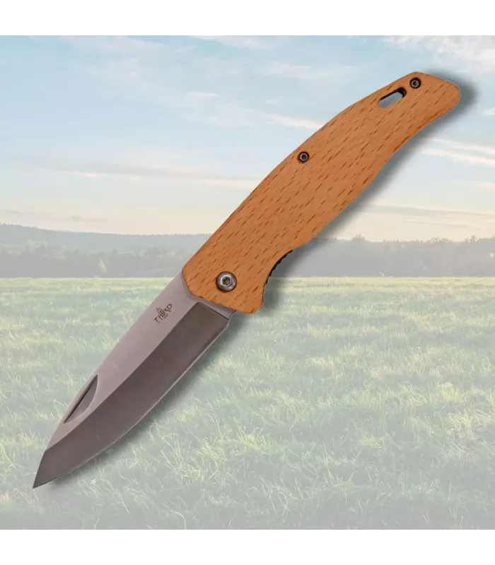 Navaja de campo Third, mango madera arce ⚔️