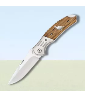 Couteau de campagne Albainox décoré avec perdrix (19,7 cm). ⚔️