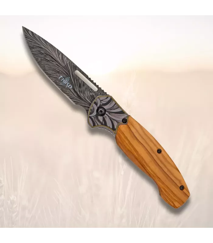 Canivete de campo design fantasia folhas (20 cm.) ⚔️