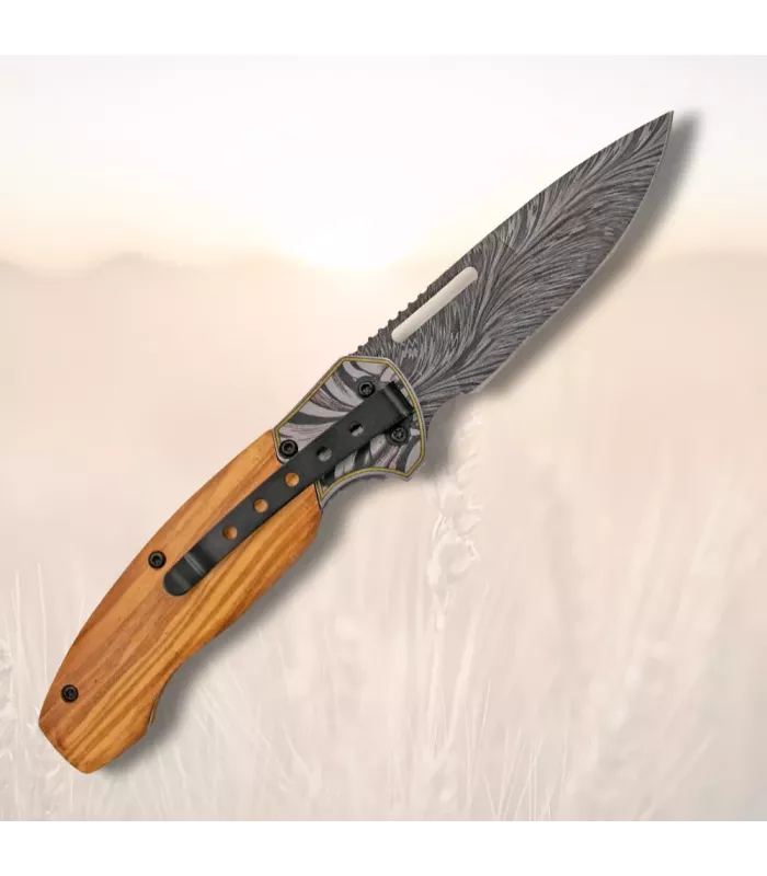 Canivete de campo design fantasia folhas (20 cm.) ⚔️