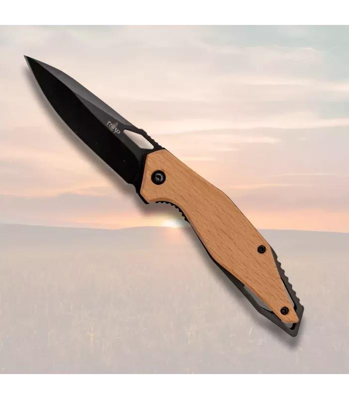 Terrænkniv med sort finish (19,4 cm). ⚔️